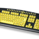 ZoomText Large-Print Keyboard QWERTY (Black on Yellow)