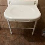 Wall Mounted Folding Shower Seat with front support legs